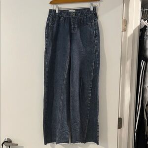 rag & bone Dark Blue Wide Leg Jeans